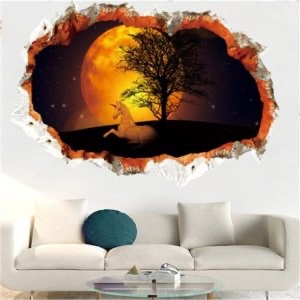 Sticker Licorne Nuit